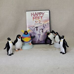 6 McDonald's Happy Meal Happy Feet Toy 2007 DVD Happy Feet 1&2